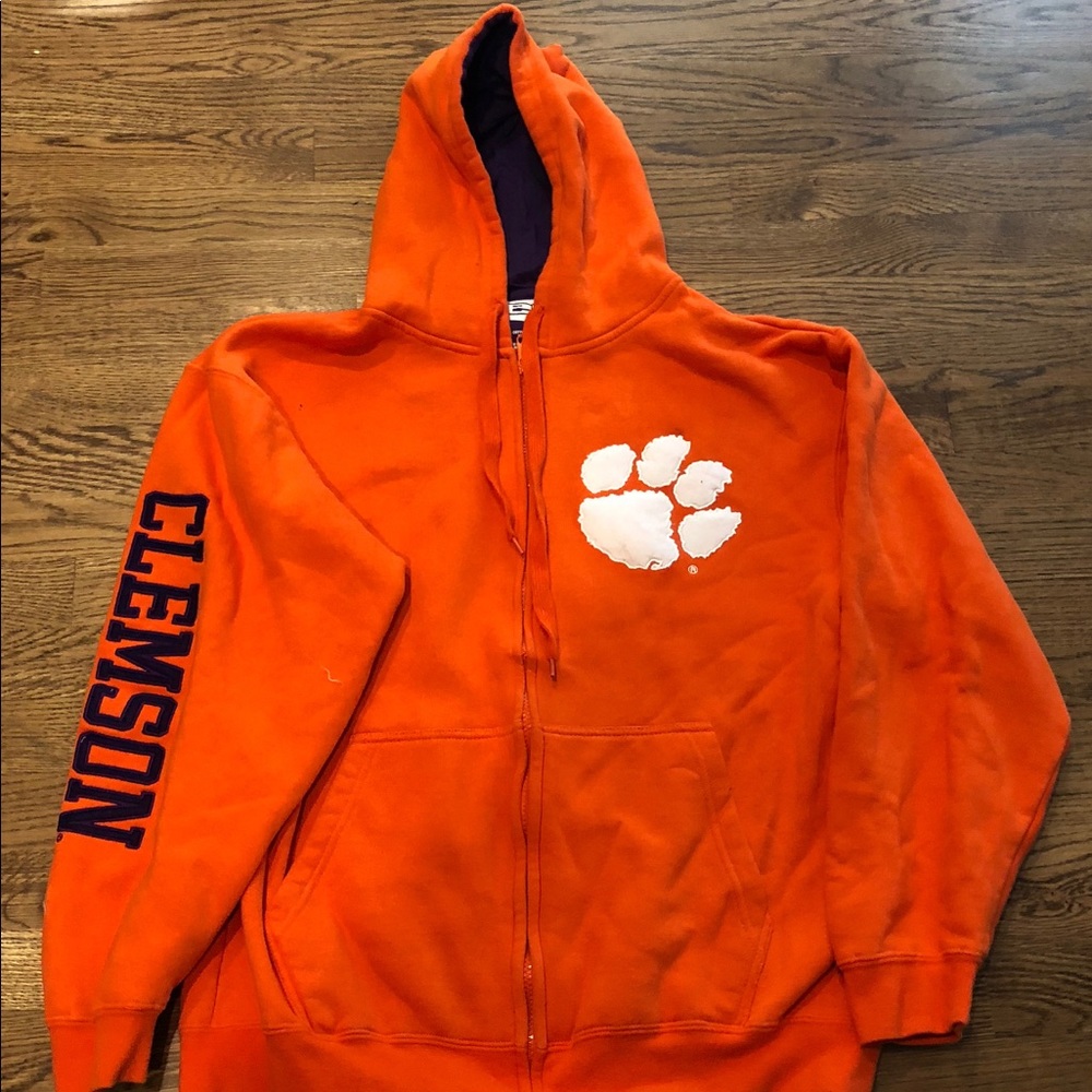 Clemson front zip hoodie.